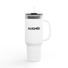Load image into Gallery viewer, &#39;Aligned&#39; Insulated Travel Mug — 40oz Stainless Tumbler with Handle &amp; Straw