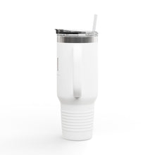 Load image into Gallery viewer, &#39;FH&#39; Monogram Insulated Travel Mug — 40oz Stainless Tumbler with Handle &amp; Straw