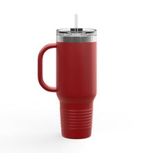Load image into Gallery viewer, &#39;555&#39; Insulated Travel Mug — 40oz Stainless Tumbler with Handle &amp; Straw