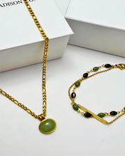 Load image into Gallery viewer, 18K Jade Necklace Bracelet Bundle Set