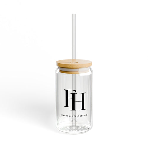'FH' Monogram Sipper Glass