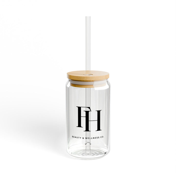 'FH' Monogram Sipper Glass