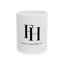 Load image into Gallery viewer, &#39;FH&#39; Monogram Coffee Ceramic Mug