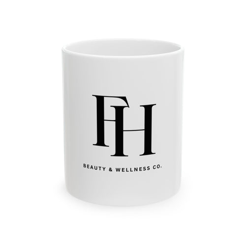 'FH' Monogram Coffee Ceramic Mug