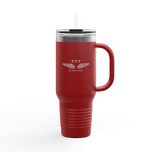 Load image into Gallery viewer, &#39;777&#39; Insulated Travel Mug — 40oz Stainless Tumbler with Handle &amp; Straw