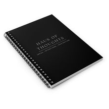Load image into Gallery viewer, Notebook — &#39;Haus of Thoughts&#39; Minimalist Spiral Journal (Ruled)