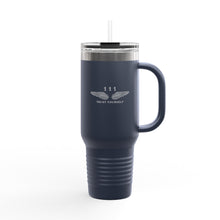 Load image into Gallery viewer, &#39;111&#39; Insulated Travel Mug — 40oz Stainless Tumbler with Handle &amp; Straw