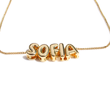 Load image into Gallery viewer, Custom Bubble Letter Name Necklace