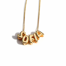 Load image into Gallery viewer, Custom Bubble Letter Name Necklace